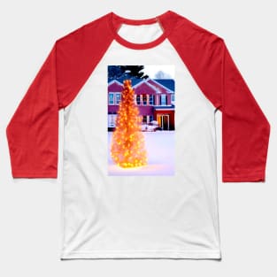 Bright White Lights Christmas Tree Baseball T-Shirt